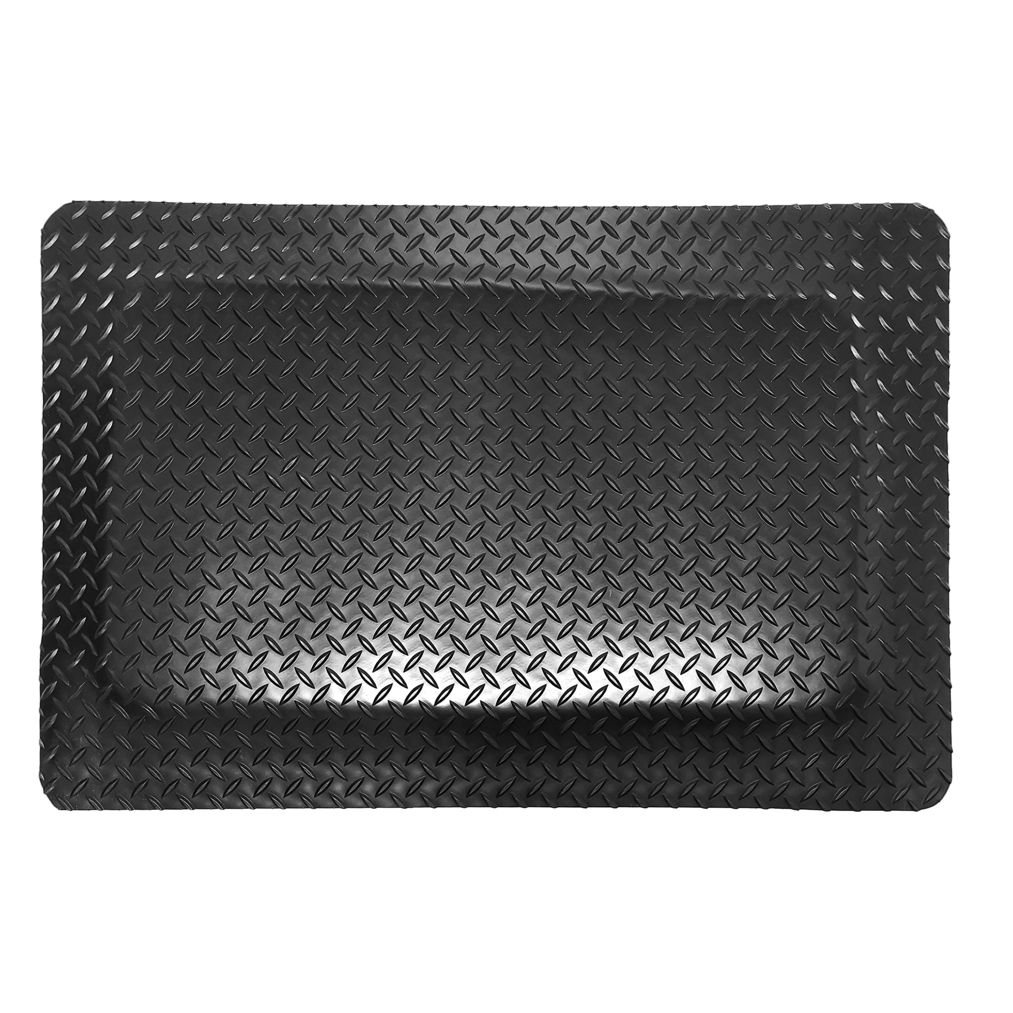Rhino Mats American Classic Anti-Fatigue Diamond Plate — 2ft. x 75ft. x 9/16in., Black, Model# DV-24-B916